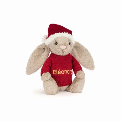 Jellycat Bashful Christmas Conejo with Red Jumper | MRQH-84697